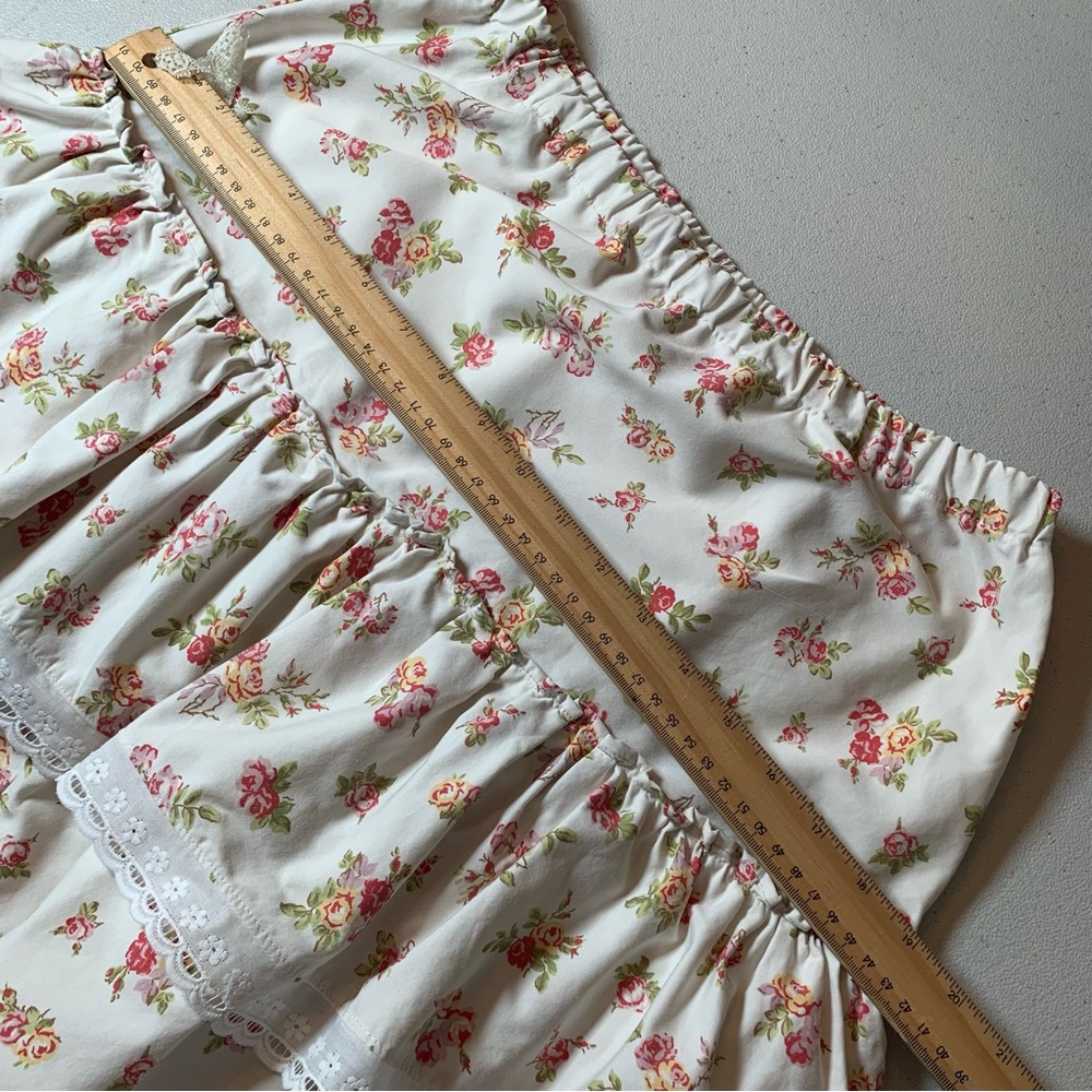 HANDMADE Ruffly Roses Mini Skirt - Picture 7 of 9